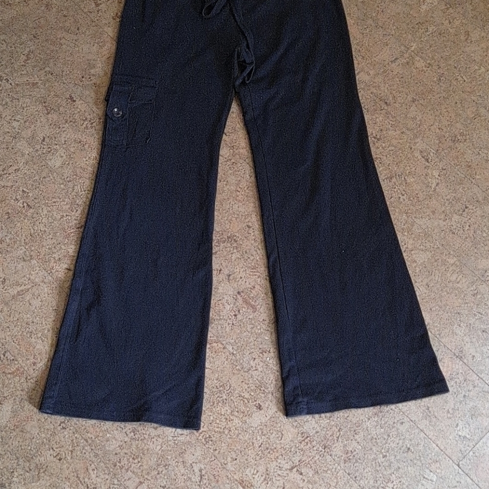 Wide Leg Cargo Flap Pocket Casual Pant